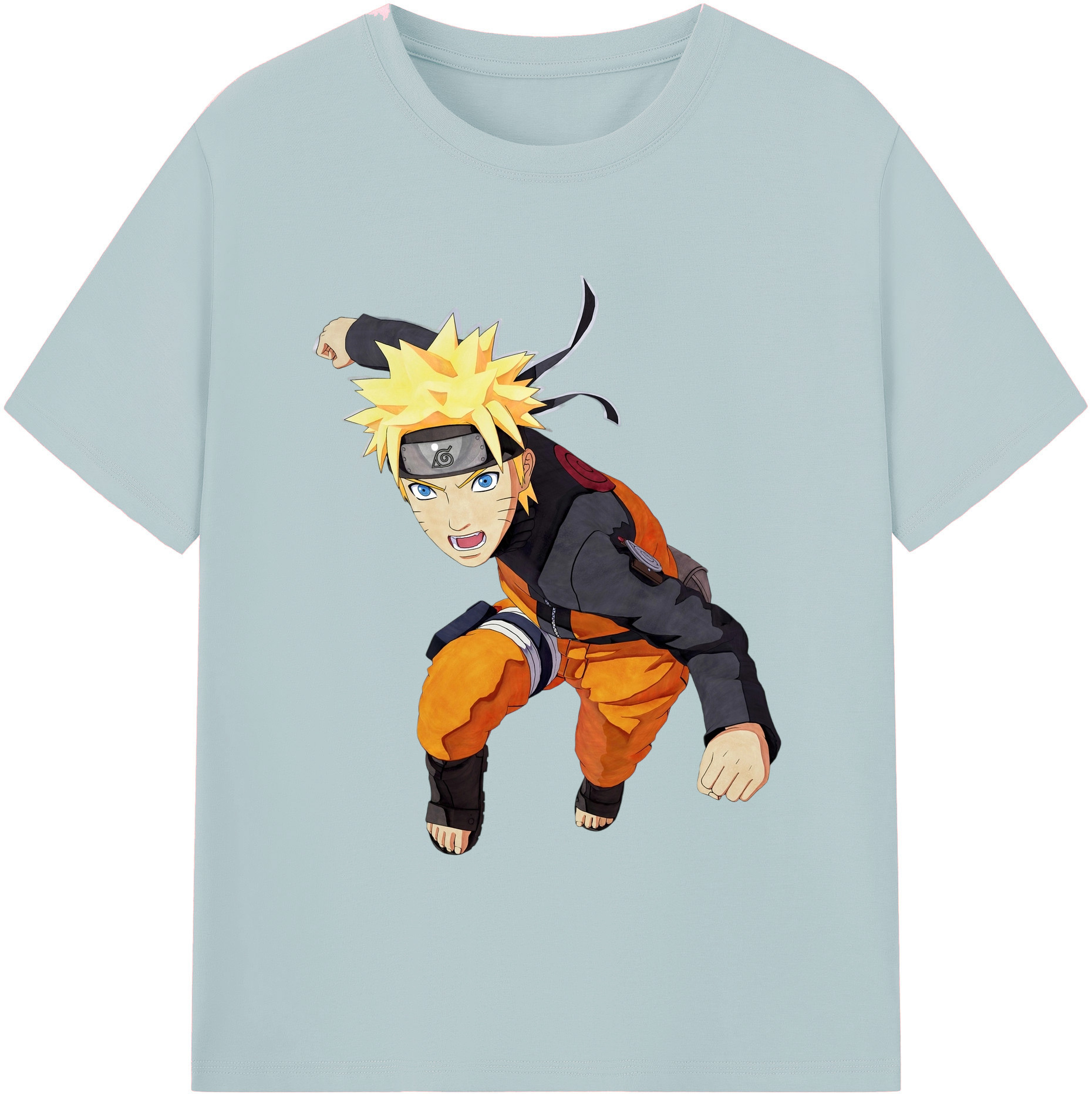 （画像用） NARUTO -ナルト- うずまき ナルト Uzumaki Naruto 綿100％半袖Tシャツ（フロントプリント）